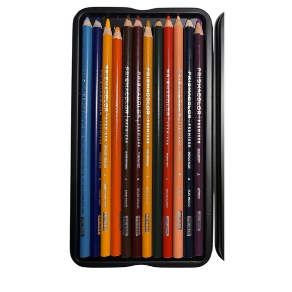 Prismacolor Premier Colored Pencils 36ct Storage Tin Plus 3 Metal Sharpeners - Picture 5 of 11